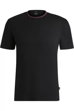 HUGO BOSS T-shirt med stribet krave