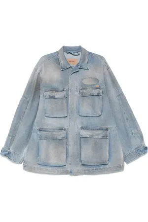 CULTURA Denimjakke med logomærke