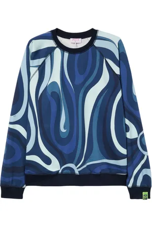 Puccini Sweatshirt i fleece med Marmo-tryk