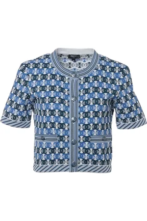CHANEL Cardigan med monogramtryk
