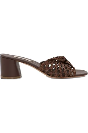 Casadei Vævede mules med blokhæl