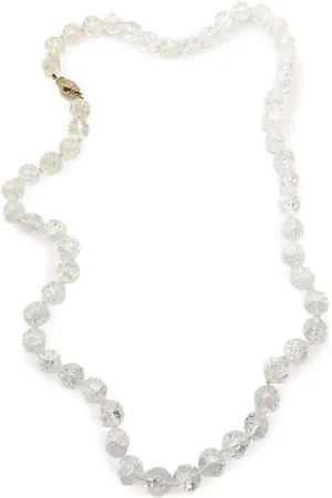 JENNIFER GIBSON JEWELLERY Crackle Rock Crystal halskæde i 9 karat guld fra 1970