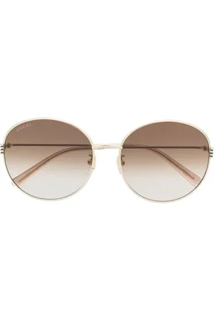 Gucci Metalliske runde solbriller