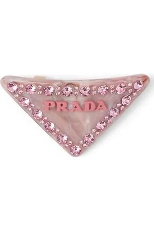 Prada Hårspænde med trekantet logo