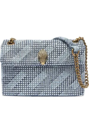 Kurt Geiger Kensington skuldertaske i denim med nitter