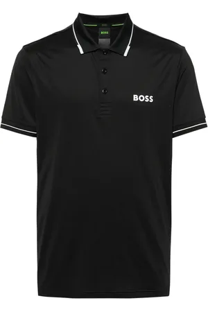 HUGO BOSS Polo med logo-applikation