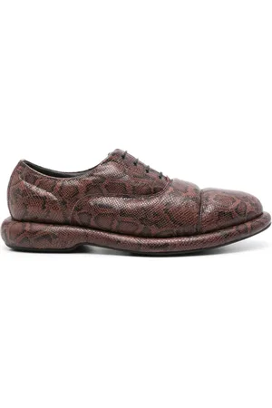 MARTINE ROSE X Clarks oxford-sko med slangeskindseffekt