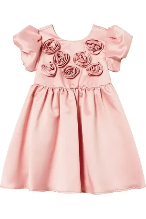 Twin-Set Kjole i satin med blomstret applikation