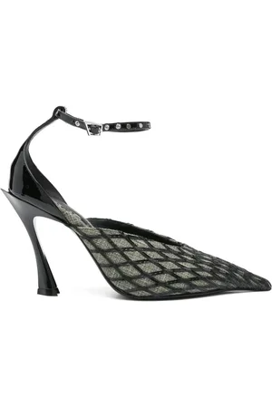 MUGLER 100 mm mules med diamantmønster