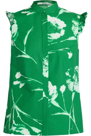 Erdem Blomstret bluse med flæsedetalje