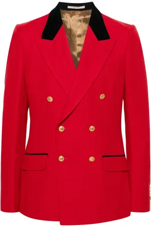Gucci Dobbeltradet blazer med sildebensmønster