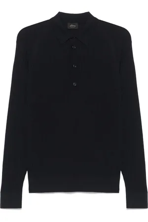BRIONI Ribstrikket polo