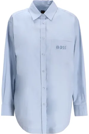 HUGO BOSS Skjorte med logoudsmykning