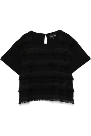 Emporio Armani T-shirt med fransar
