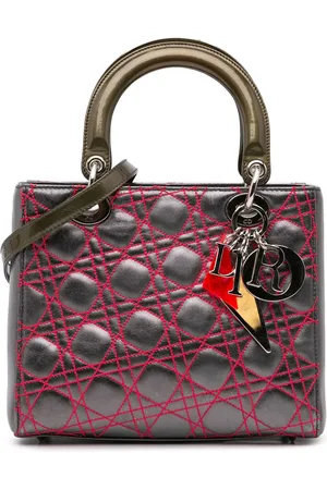 Dior Medium metallisk Anselm Reyle Cannage Lady Dior satchel-taske i lammeskind fra 2011