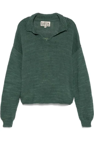 Kartik Research Intarsiastrikket sweater med logo