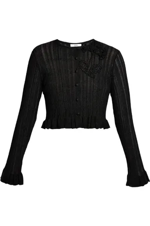 Erdem Cropped cardigan med flæsedetalje