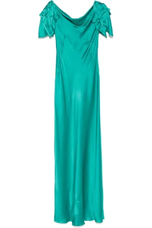 Alberta Ferretti Lang kjole i satin