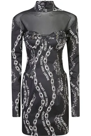 VERSACE Kort kjole med Chain Couture-tryk