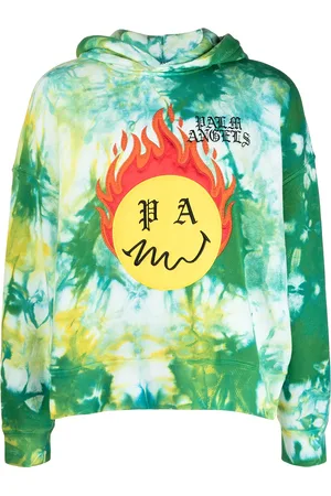 Palm Angels Burning Head hættetrøje med batiktryk