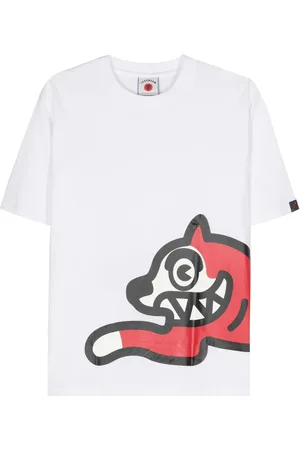 ICECREAM T-shirt med løbende hundetryk