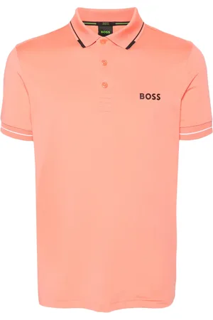 HUGO BOSS Strækbar polo med logotryk