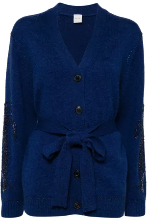 Paul Smith Cardigan med bælte og perlebroderi