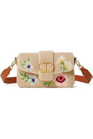 Twin-Set Skuldertaske med blomster-broderi