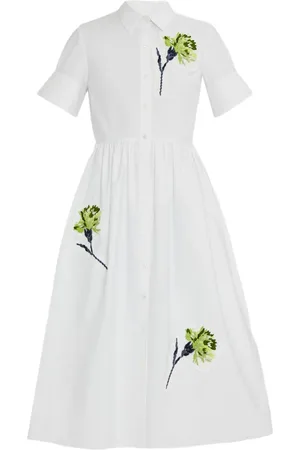 Erdem Broderet kjole med knapper