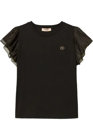 Twin-Set T-shirt med flæseærmer