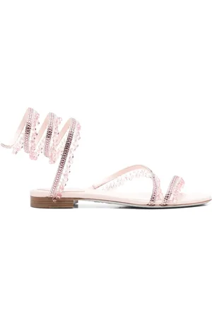RENE CAOVILLA Flade sandaler med krystaludsmykning