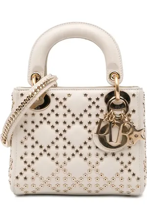 Dior Lille Cannage Lucky Star Lady Dior satchel-taske i lammeskind med nitter fra 2022