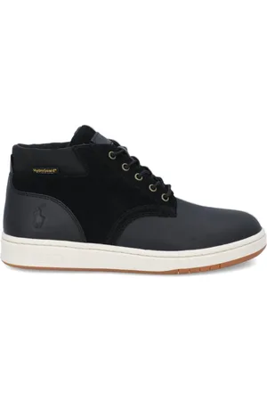 Ralph Lauren Sorte high-top sneakers i læder