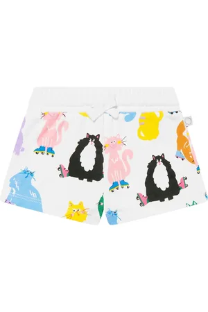 Stella McCartney Shorts med heldækkende kattetryk
