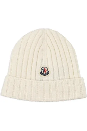 Moncler Ribstrikket hue med logomærke