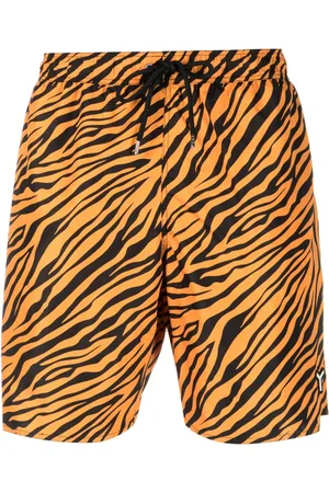 YES I AM Badeshorts med zebratryk og løbesnor