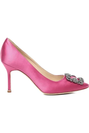 Manolo Blahnik 90 mm pumps i læder