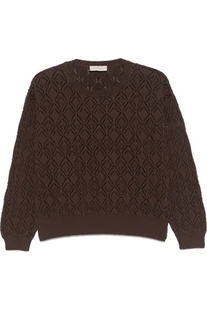 BRUNO MANETTI Sweater i pointelle-strik