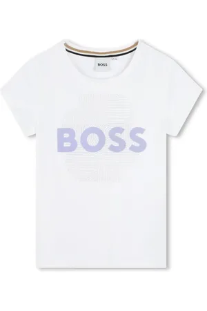 HUGO BOSS T-shirt i jersey med flock-tekstur og logo
