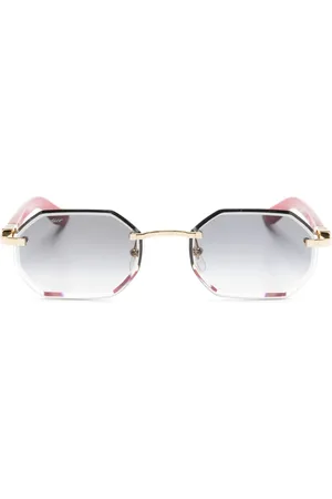 Cartier Solbriller med geometrisk stel og logoplade