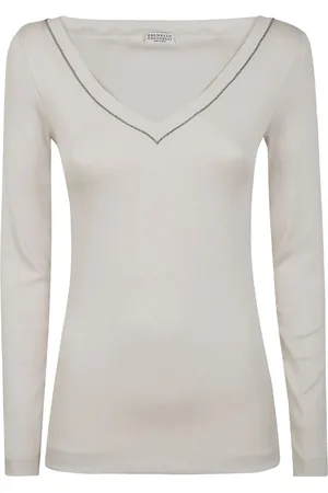Brunello Cucinelli T-shirt med V-hals