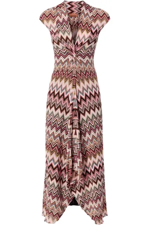 Missoni Mellemlang kjole med zigzag-mønster