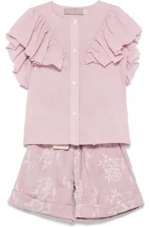 LA STUPENDERIA Blomsterbroderede shorts