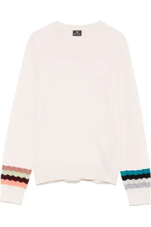 Paul Smith Sweater med zigzag-ærmer