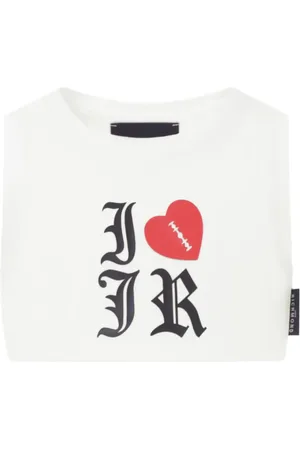 John Richmond T-shirt med slogantryk