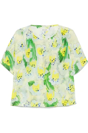 HENRIK VIBSKOV Bluse i silke med frynser