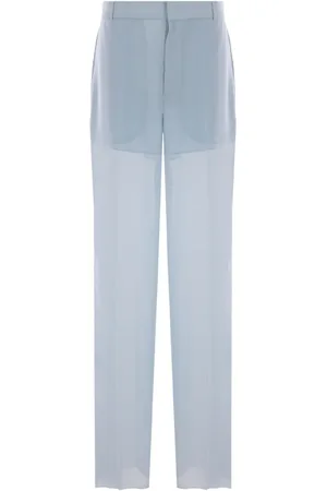 BLUMARINE Halvgennemsigtige silkebukser