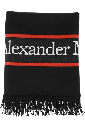 Alexander McQueen Tørklæde med broderet logo