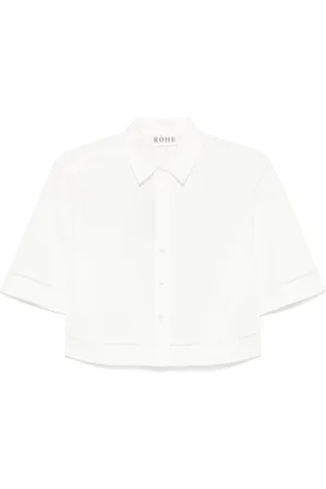 Rohe Poplinskjorte med broderi