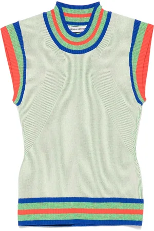 HENRIK VIBSKOV Vest med stribet kant